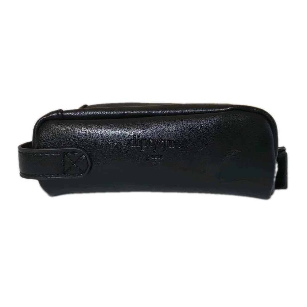Diptyque Paris Qatar Airways Cosmetic Toiletries Leather Travel Bag Clutch 6.5